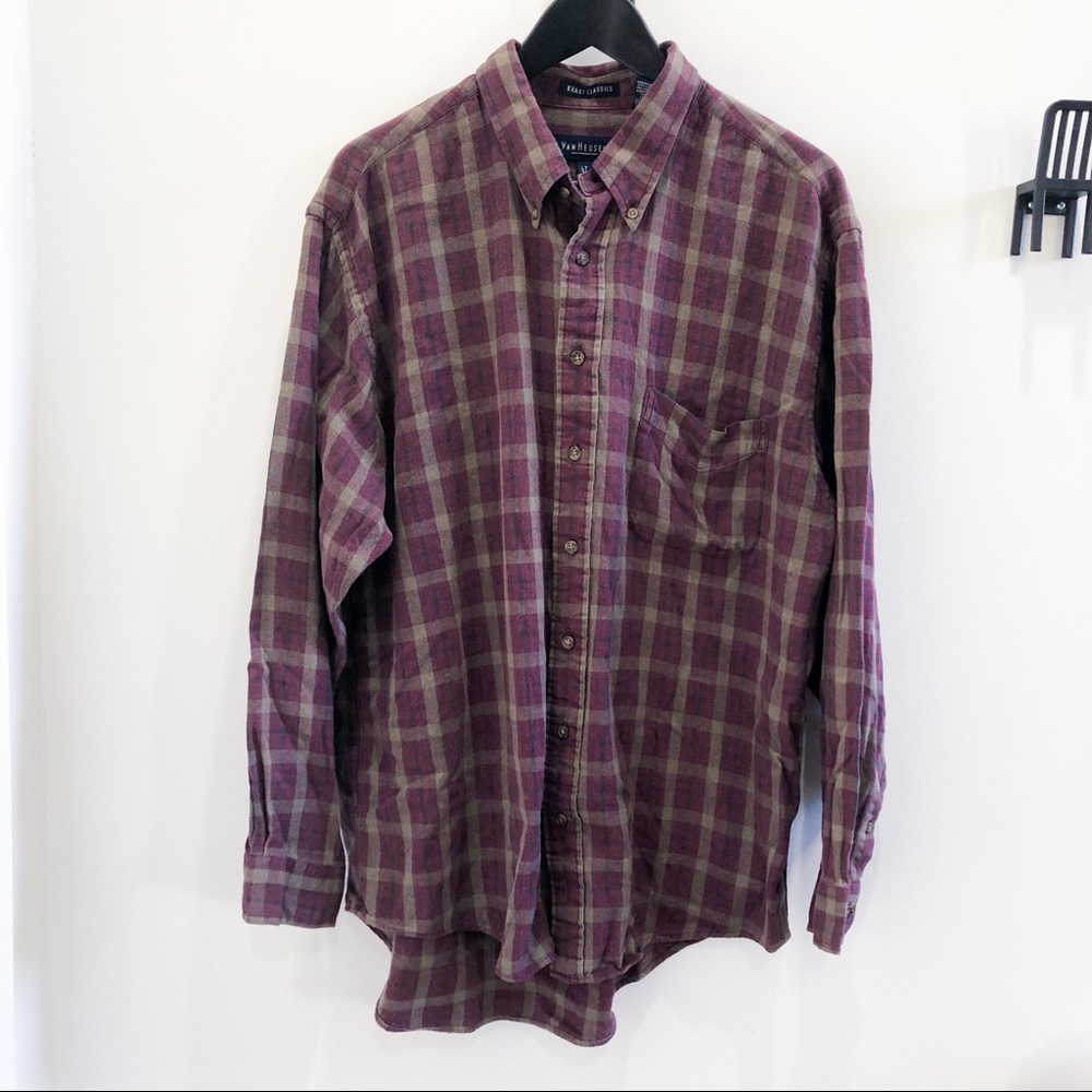 Purple & Grey Plaid Flannel